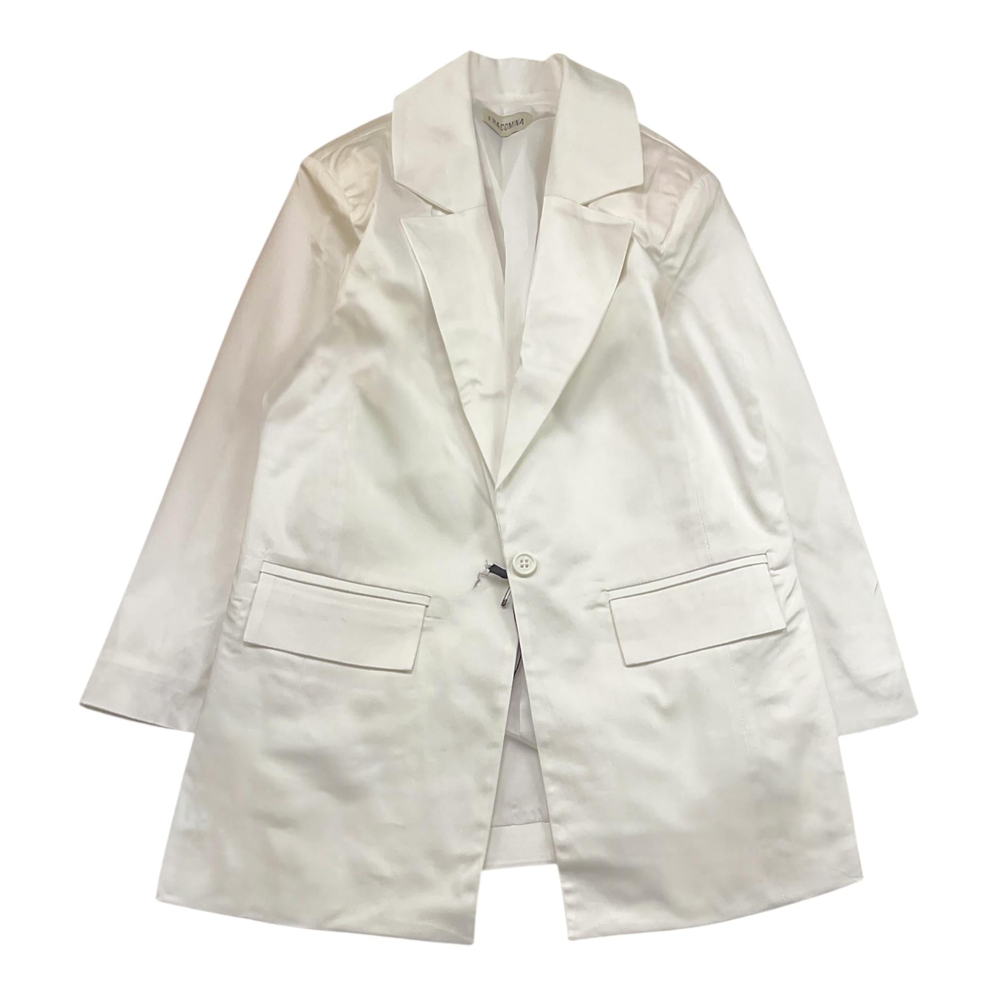 Fracomina Completo Giacca Tinta Unita con Bottoni-Pantalone per Bambina FM0966 BIANCO FRACOMINA 