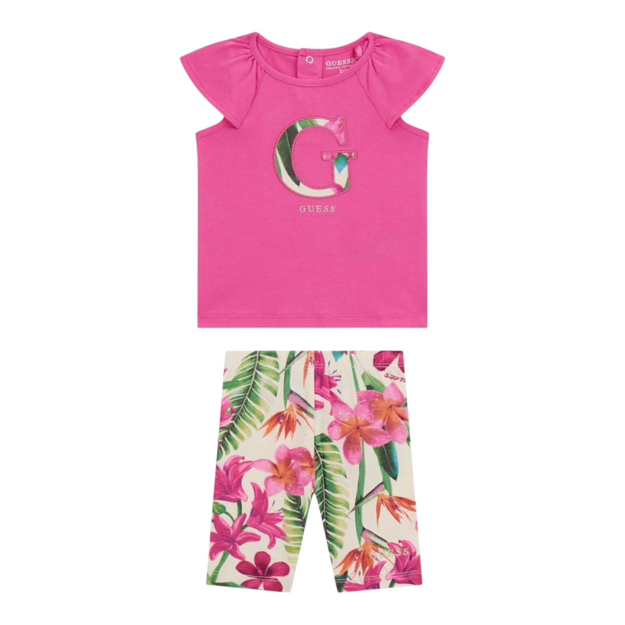 Guess Completo 2 Pezzi Leggins-T-Shirts per Neonata A5GG11K6YW4 FUXIA GUESS 