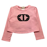 TWINSET shirt girocollo tinta unita con stampa Rosa per Neonata 242GJ2032NXXXX ROSA TWINSET 