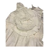 Elisabetta Franchi Einfarbiges Ärmelloses Kleid Mit Rosa Weiß Für Baby Mädchen