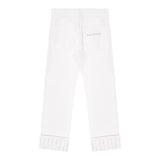 Balmain Jeans tinta unita con 5 Tasche Panna per Bambina BU6Q90 PANNA BALMAIN 