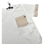 Please T-Shirt Tinta Unita con Stampa per Neonato MBA4030B71 BIANCO PLEASE 