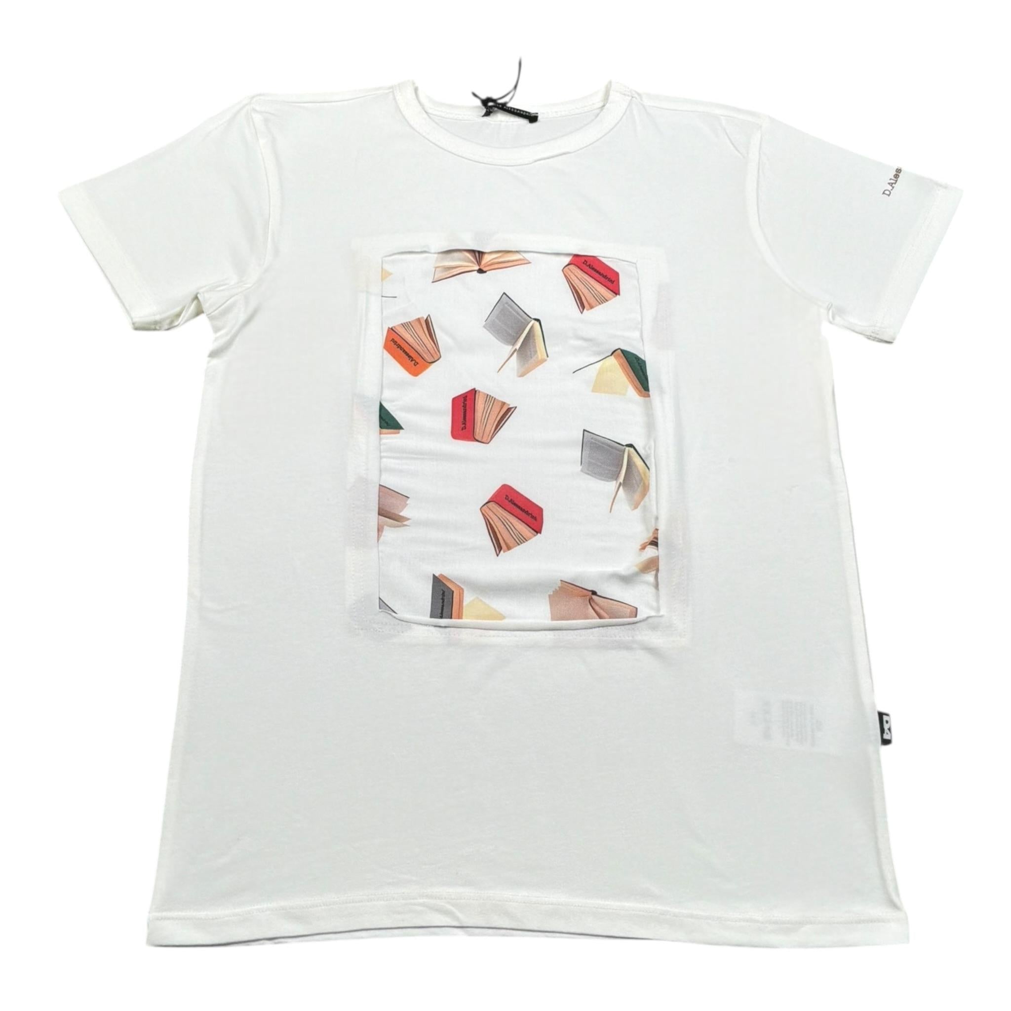 Daniele Alessandrini T-Shirt Tinta Unita con Stampa per Bambino 1236M00314X BIANCO DANIELE ALESSANDRINI 