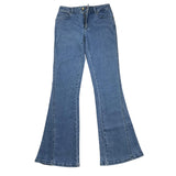 Miss Blumarine Jeans Einfarbig Flared Modell Hellblau Für Mädchen