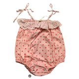 Zhoe &amp; Tobiah Baby Mädchen Einfarbig Polka Dot Strap Strampler Rosa