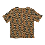 Burberry T-Shirt Girocollo Tinta Unita con Fantasia per Bambina 8100073 BEIGE BURBERRY 