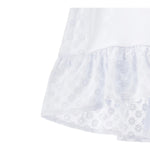 Monnalisa Maxi T-Shirt Girocolo Tinta Unita con Stampa per Neonata 19E625N BIANCO MONNALISA 