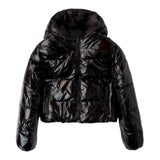 SARABANDA giubbino reversibile tinta unita con zip e cappuccio Nero per Bambina A623 NERO SARABANDA 