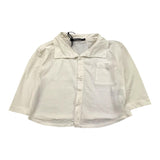 Aventiquattrore Langarm-Shirt in Unifarbe mit Tasche in Creme für Babys