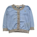 Trussardi Cardigan Tinta Unita con Logo E Profili In Contrasto per Neonato TIP26109CD AZZURRO TRUSSARDI 