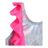 Billieblush 2-teiliger Kostüm-Bandeau-Slip Einfarbig Silber für Mädchen