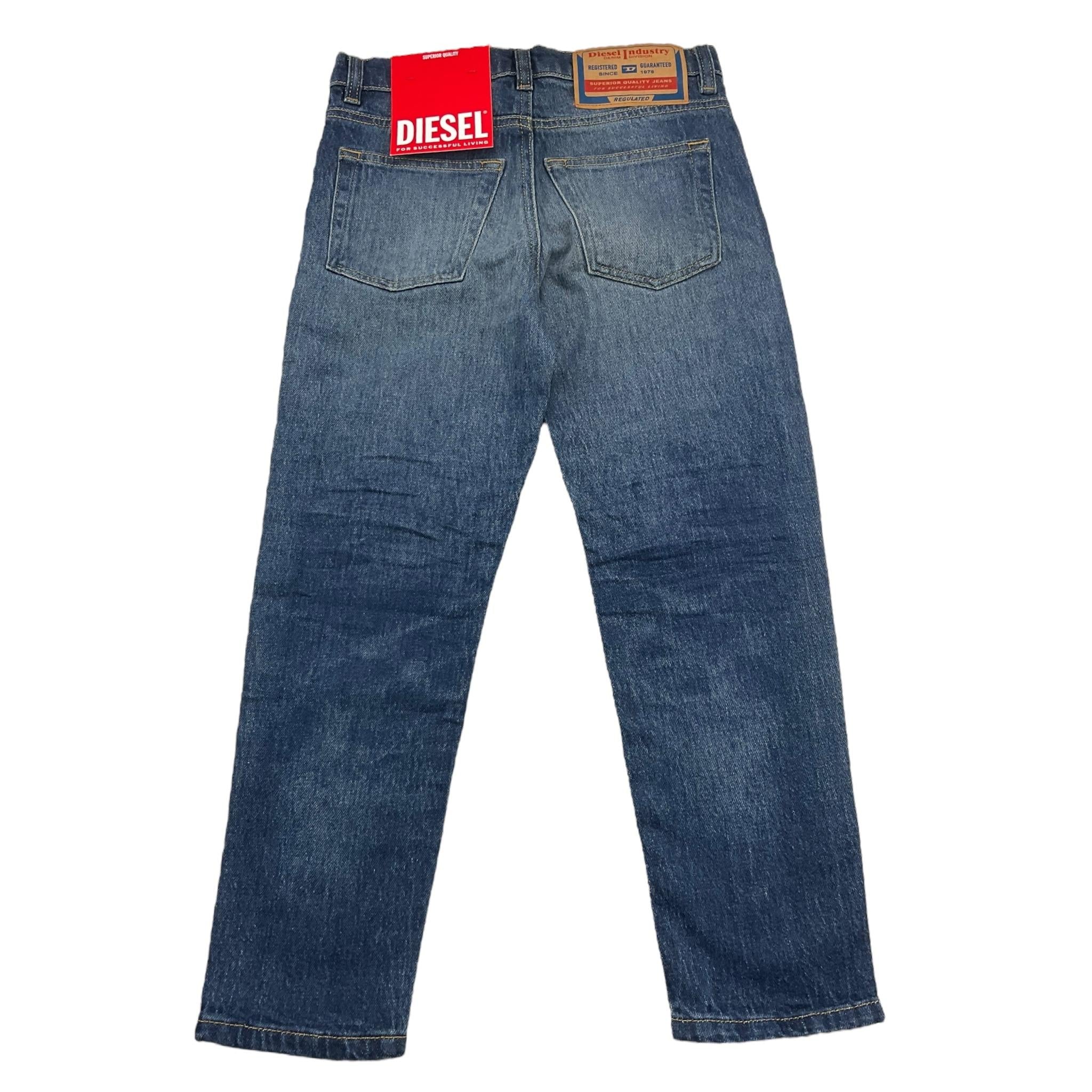 DIESEL jeans tinta unita con girovita regolabile Blu per Bambino J00981 BLU DIESEL 