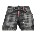 DSQUARED2 jeans tinta unita con strappi Nero per Bambino DQ1336 NERO DSQUARED2 