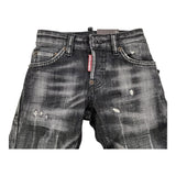 DSQUARED2 jeans tinta unita con strappi Nero per Bambino DQ1336 NERO DSQUARED2 
