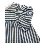 Barcellino Komplett 2-teiliges Shirt-Shorts Weiß/Blau für Baby-Mädchen