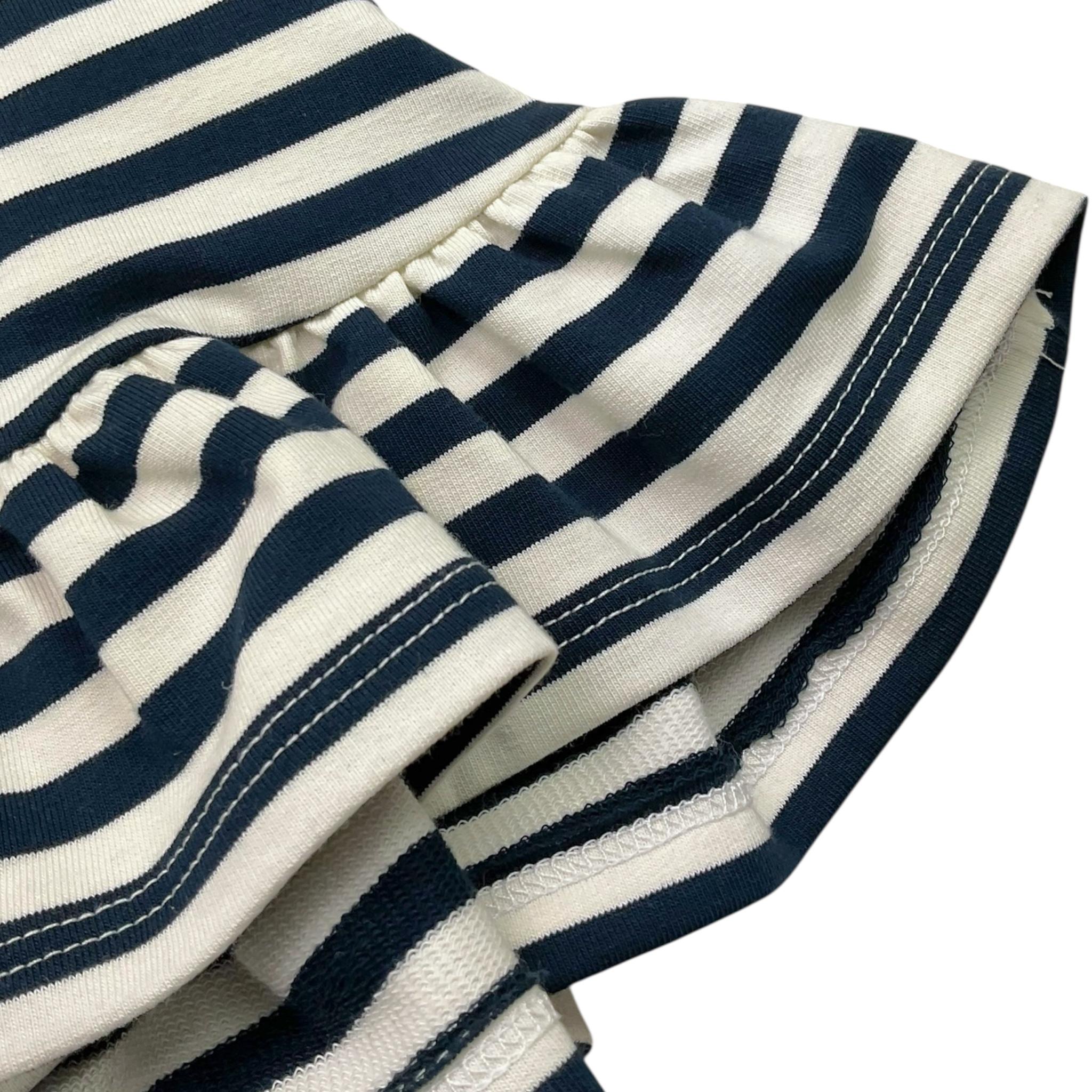 J.O. Milano Abito Tinta Unita con Fantasia A Righe per Neonata 272D1 BIANCO J.O. MILANO 