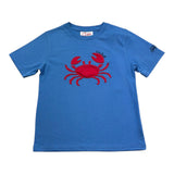 Saint Barth T-Shirt Girocollo Tinta Unita con Stampa per Bambino 01217L BLU SAINT BARTH 