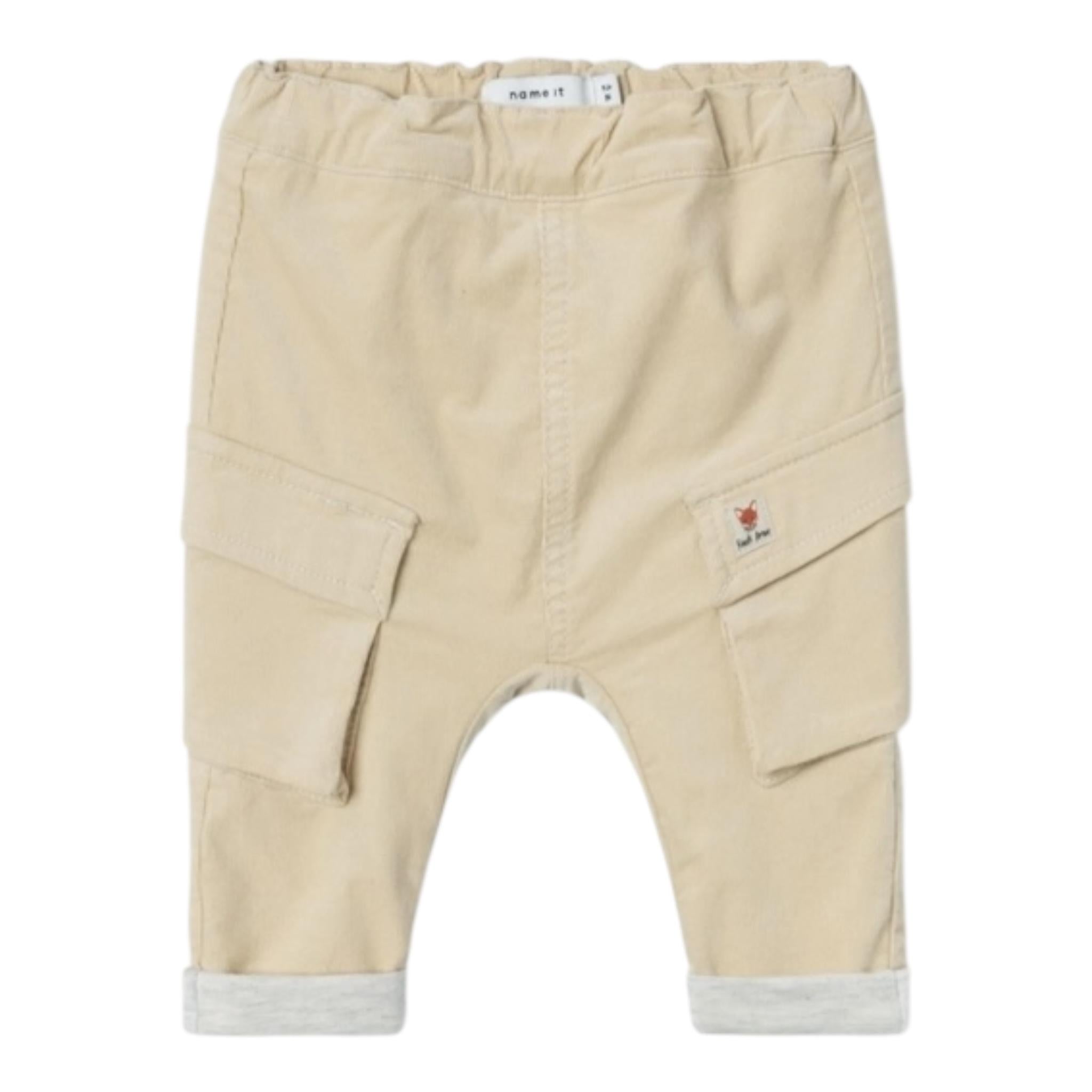 NAME IT pantalone tinta unita con girovita regolabile Beige per Neonato 13231333 BEIGE NAME IT 