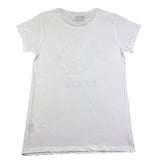 Losan Einfarbiges T-Shirt mit Rundhalsausschnitt und Kontrastdruck in Weiß für Mädchen