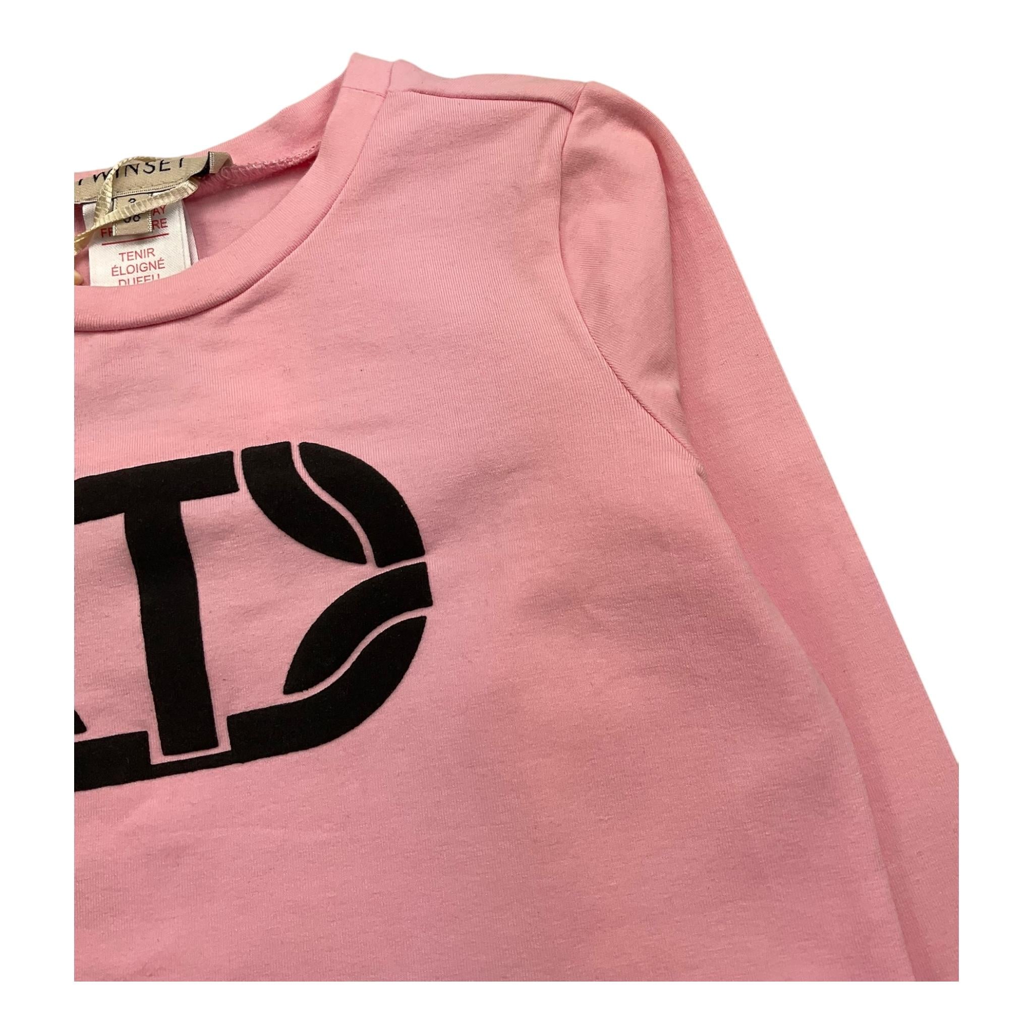 TWINSET shirt girocollo tinta unita con stampa Rosa per Neonata 242GJ2032NXXXX ROSA TWINSET 