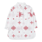 Little Ludo Langarmshirt einfarbig mit Kontraststickerei weiß für Mädchen
