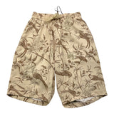 Yes London – Schlichte, beige gemusterte Bermuda-Shorts für Jungen