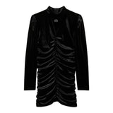 TWINSET abito tinta unita in velluto Nero per Bambina 242GJ2100 NERO TWINSET 