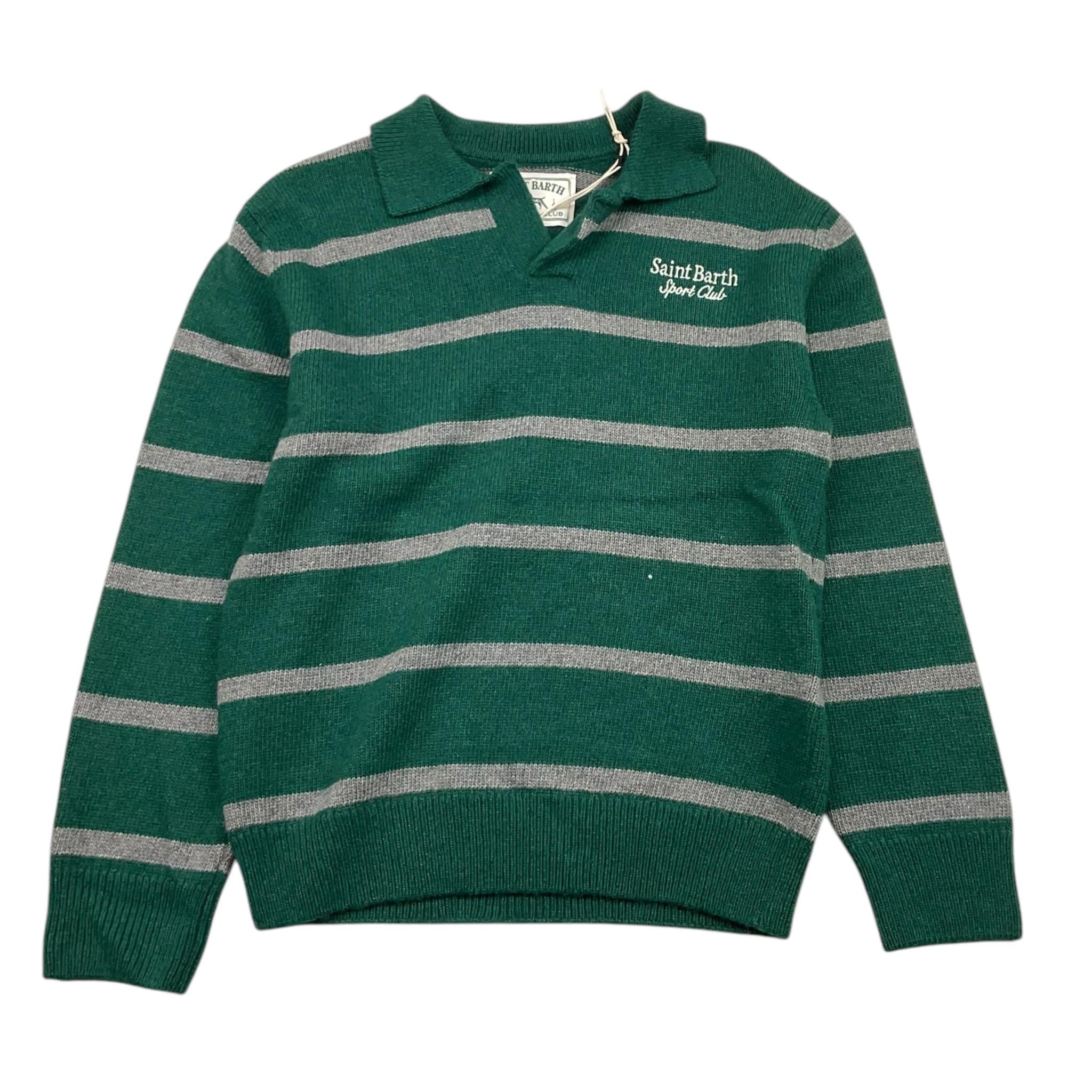 SAINT BARTH maglia modello polo tinta unita con stampa Verde per Bambino COVE001 VERDE SAINT BARTH 