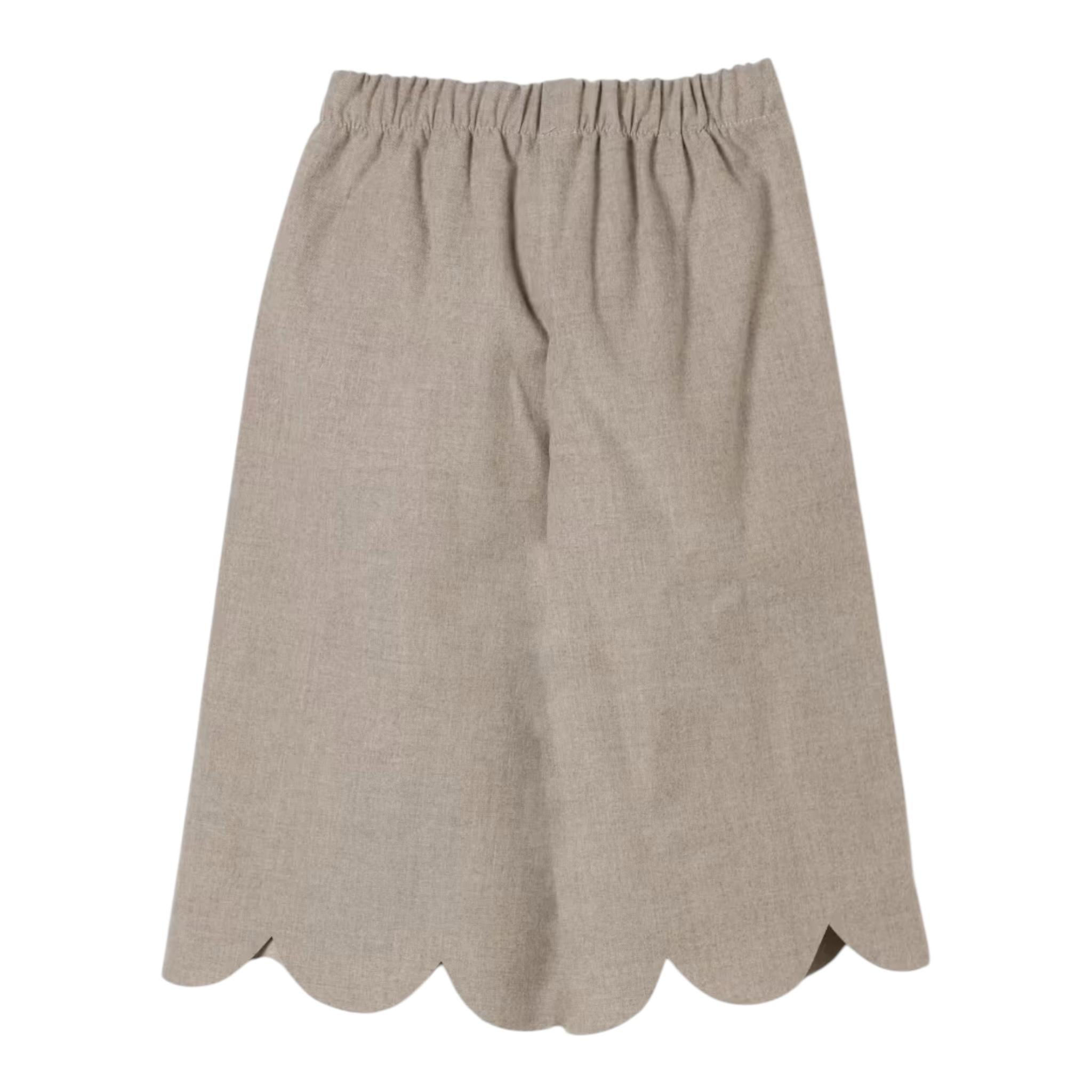IL GUFO pantalone modello palazzo tinta unita con elastico in vita Beige per Bambina A24PL414W0003 BEIGE IL GUFO 