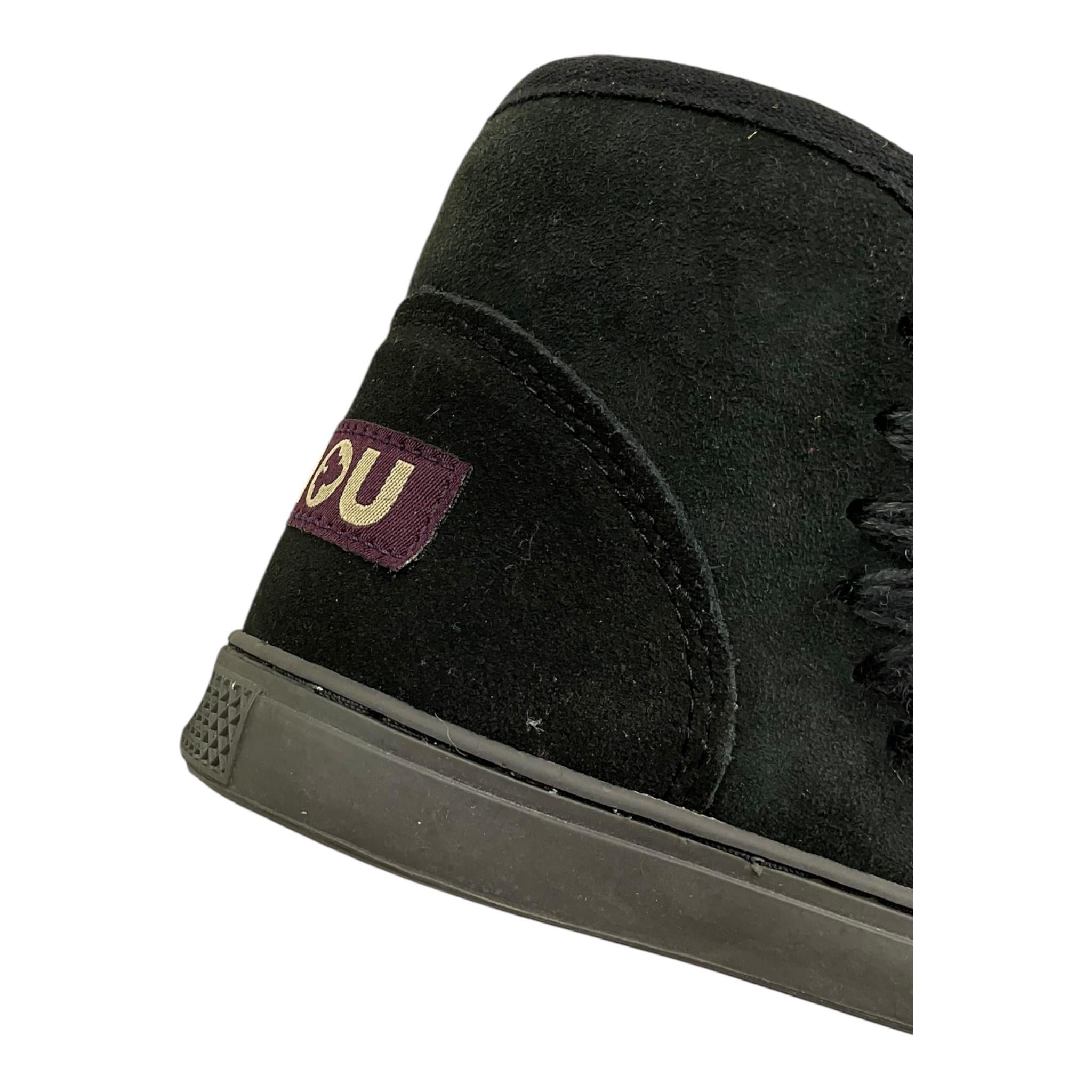 MOU stivali tinta unita con applicazione logo Nero per Bambina MUFK111000A NERO MOU 