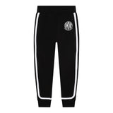 DKNY pantalone tuta tinta unita con profili in contrasto Nero per Bambino D60175 NERO DKNY 