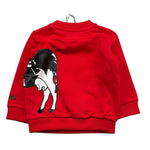 MOSCHINO felpa girocollo tinta unita con stampa Rosso per Neonato MSF060 ROSSO MOSCHINO 