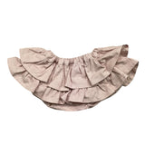 Baby Gi Einfarbige Culotte mit rosa Rüschen für Neugeborene