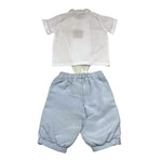 La Stupenderia Completo 2 Pezzi Camicia-Bermuda Bicolore per Neonato CCCT73 BIANCO/AZZURRO LA STUPENDERIA 