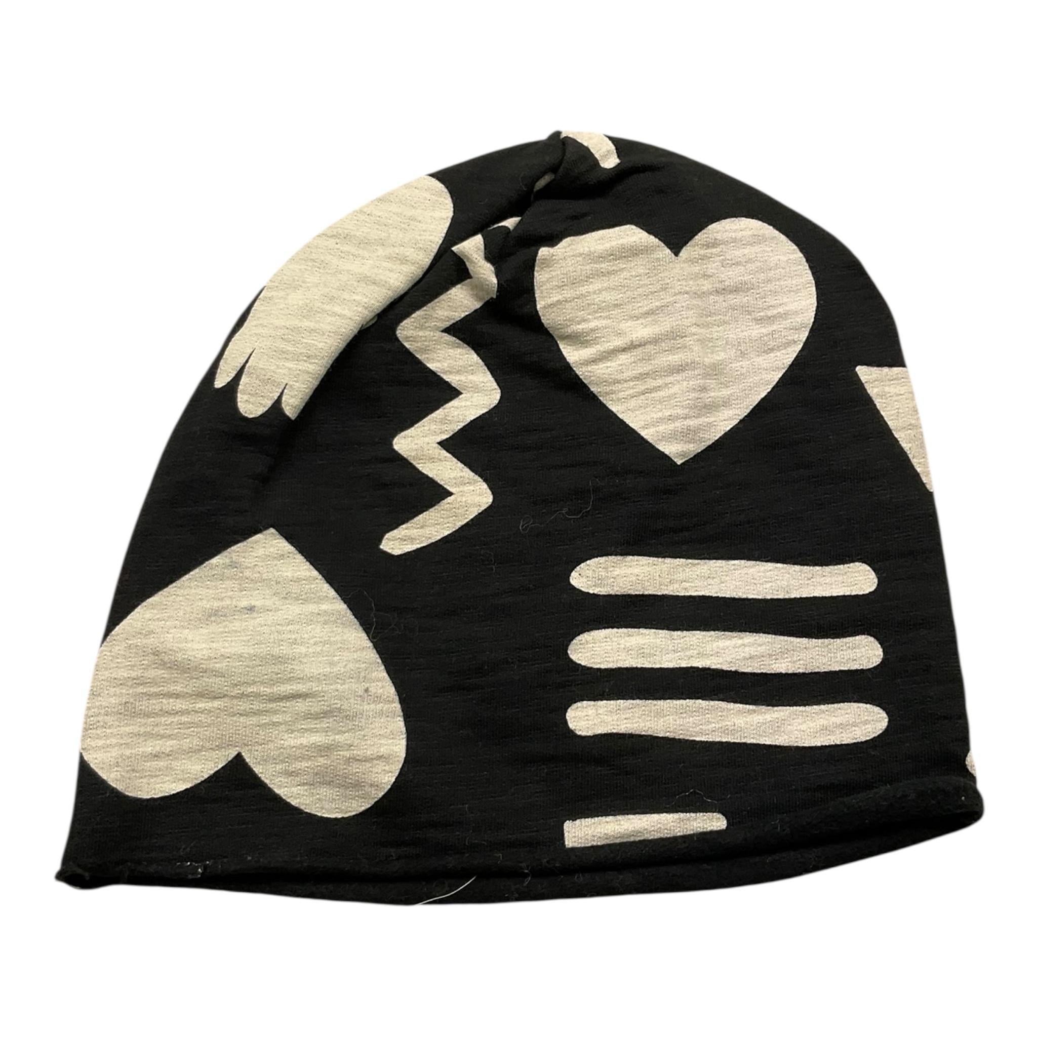 SHOE cappello tinta unita con stampe in contrasto Nero per Bambina CAPSH NERO SHOE 