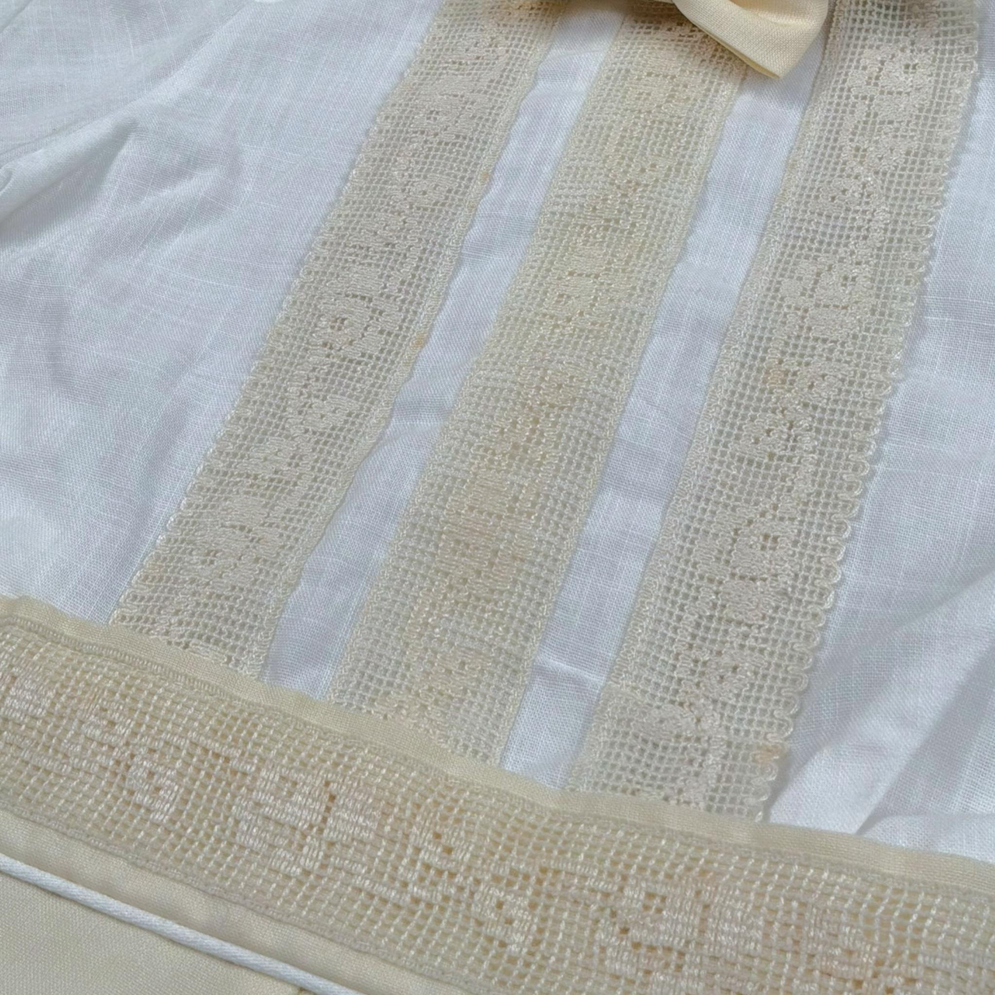 Pontoporponto Completo 3 Pezzi Camicia-Bermuda-Papillions per Neonato 5797 BIANCO/BEIGE PONTOPORPONTO 