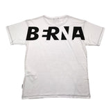 Bern Einfarbiges Rundhals-T-Shirt mit weißem Logo-Print für Kinder