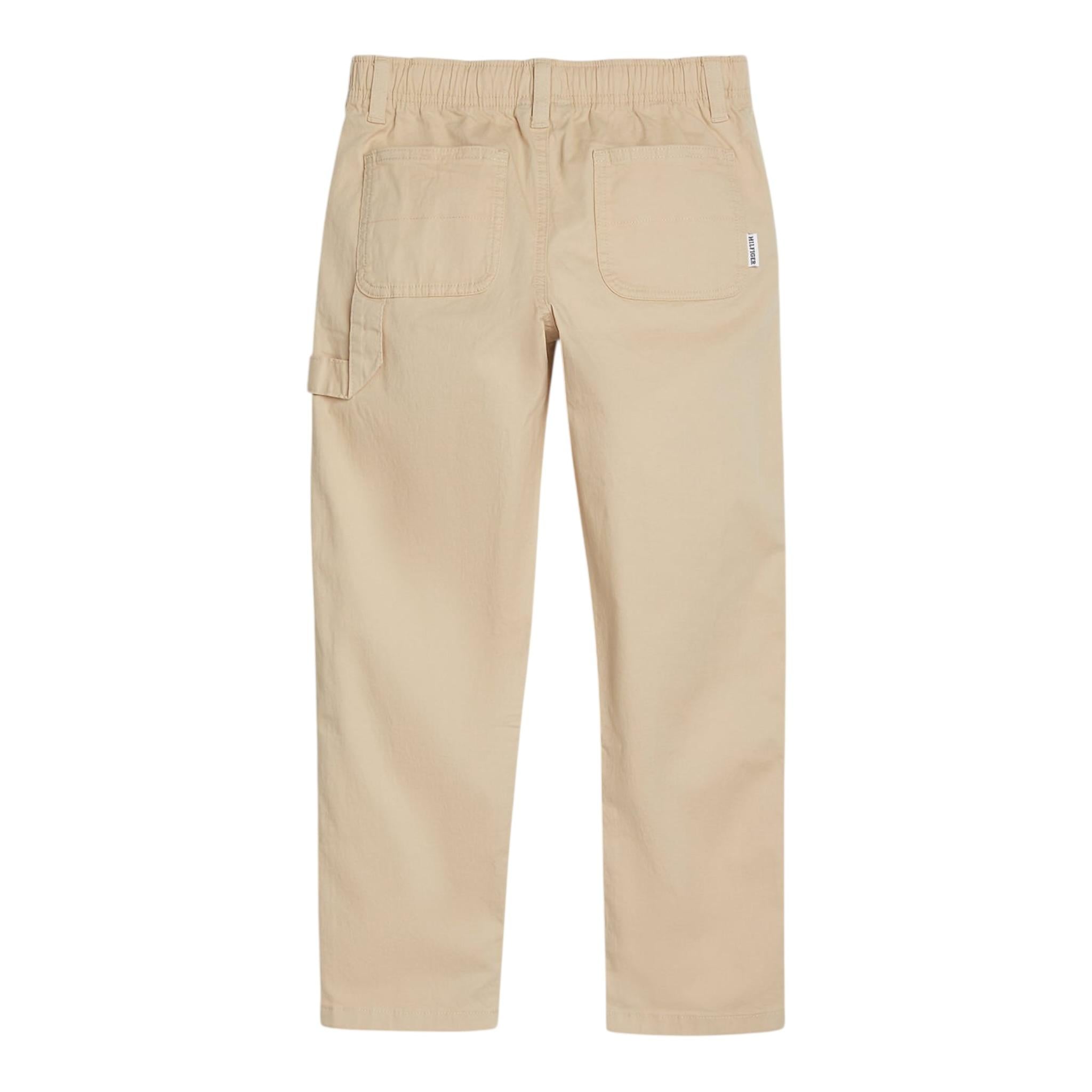 Tommy Hilfiger Pantalone tinta unita con Elastico In Vita Beige per Bambino KB0KB09101T BEIGE TOMMY HILFIGER 