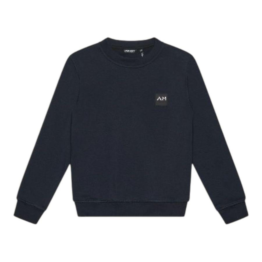 ANTONY MORATO felpa tinta unita girocollo con stampa Blu per Bambino MKFL00501 BLU ANTONY MORATO 