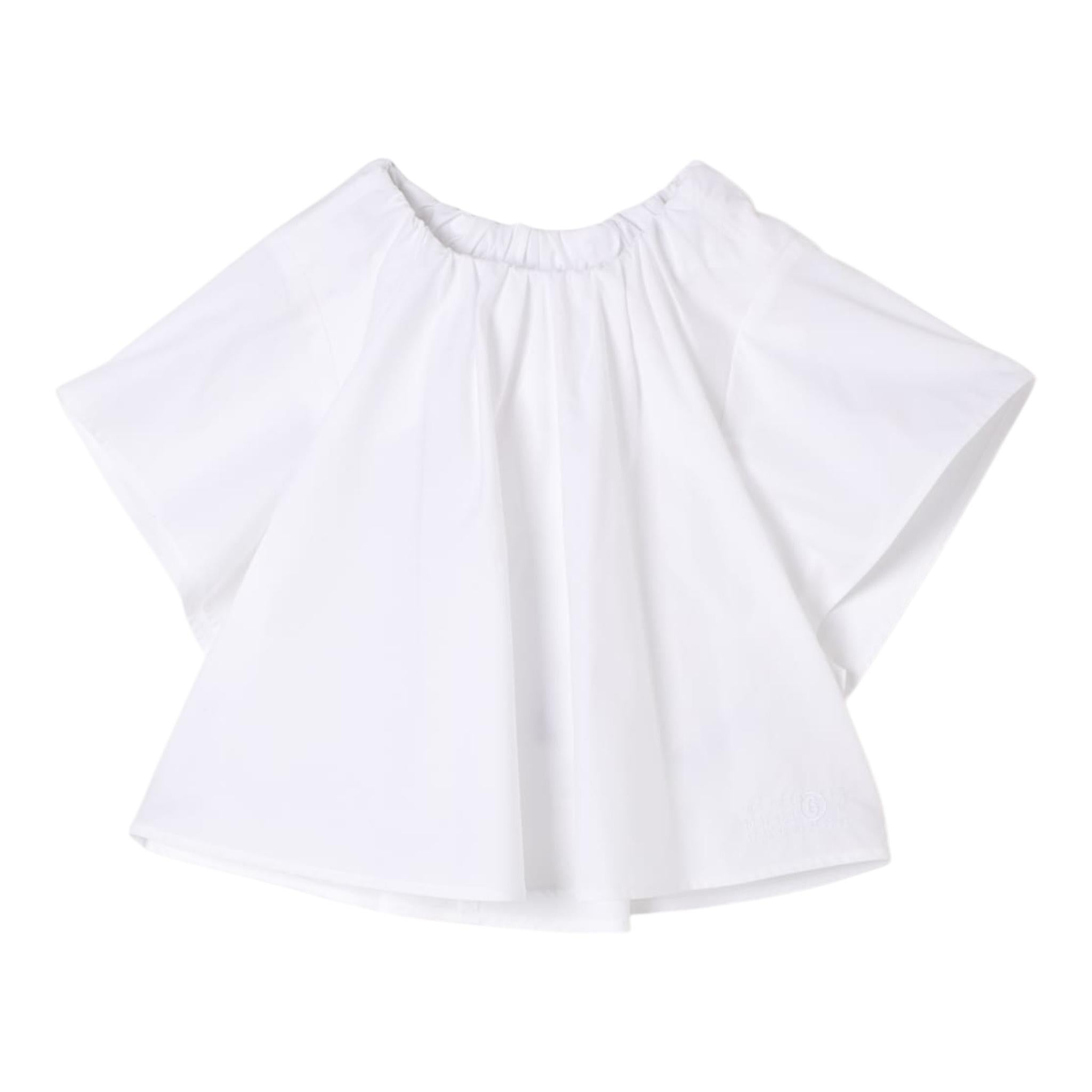 Maison Margiela Camicia Tinta Unita per Bambina M60760 BIANCO MAISON MARGIELA 