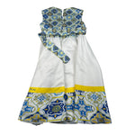 Magnifica Lulu Abito Cerimonia Giromanica Tinta Unita per Bambina RUOTA BIANCO MAGNIFICA LULU 