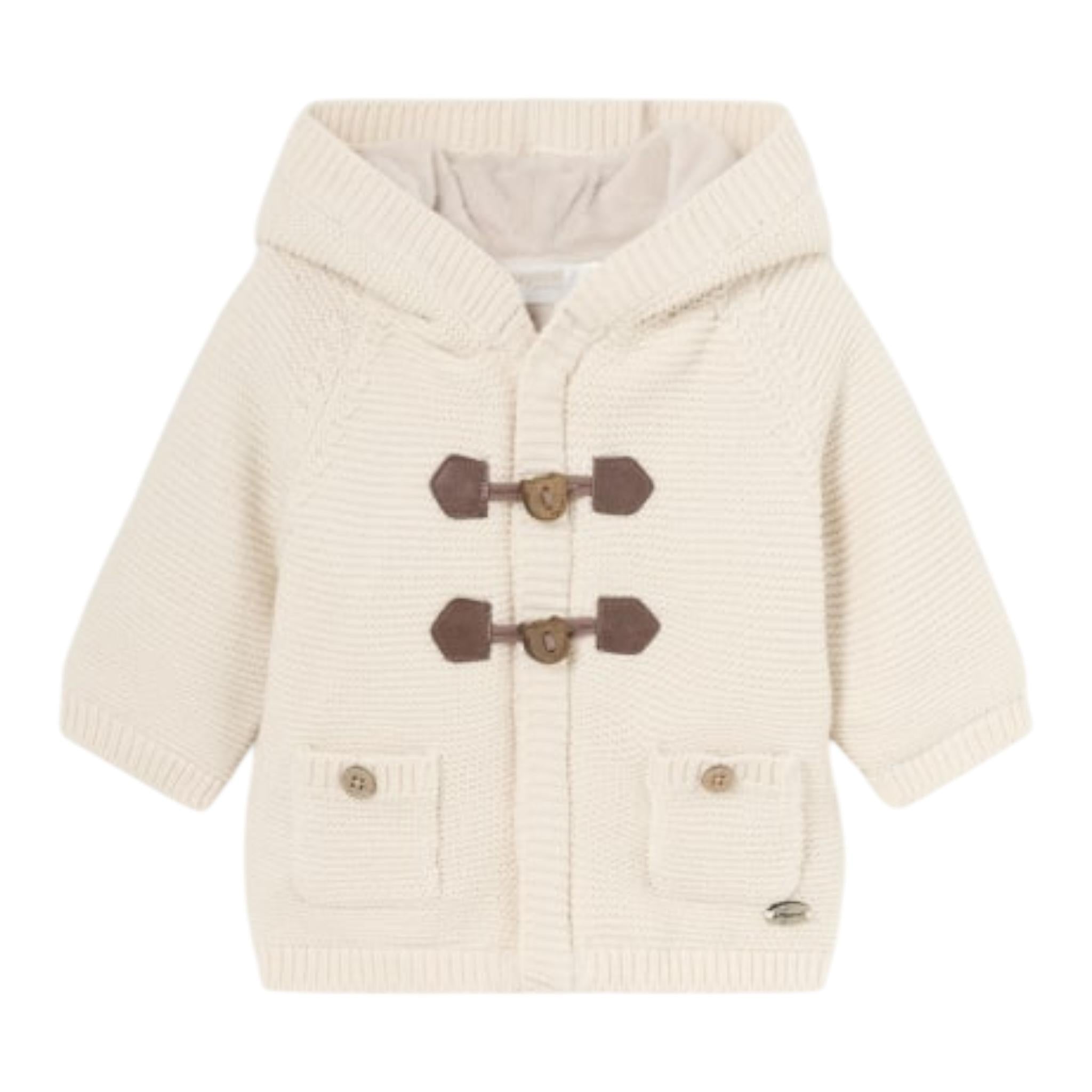 MAYORAL cappottino tinta unita con cappuccio Panna per Neonato 2303X PANNA MAYORAL 