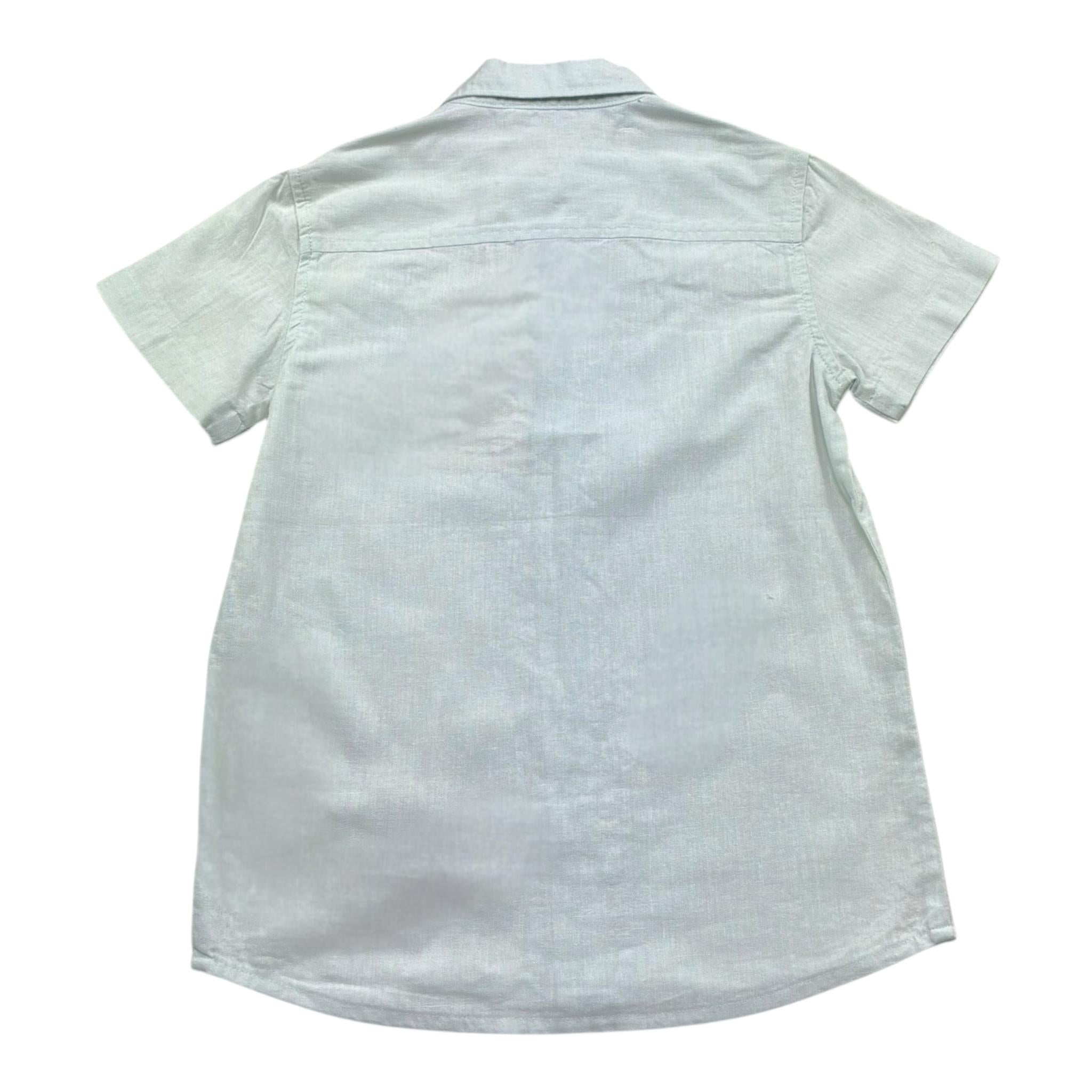 Trussardi Camicia Mezza Manica Tinta Unita con Logo per Bambina TBP26020CL VERDE TRUSSARDI 