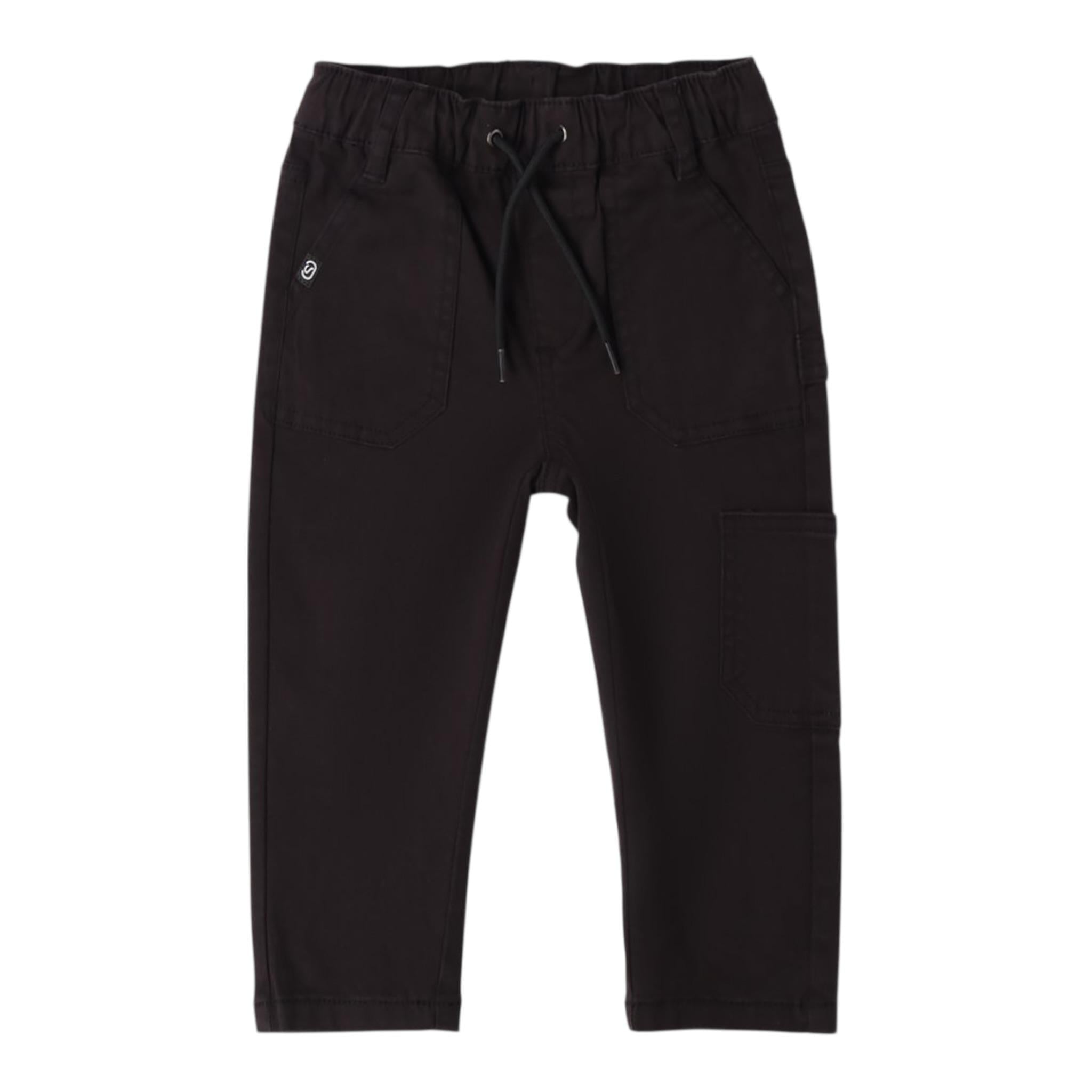 Sarabanda Pantalone tinta unita con Elastico In Vita Nero per Neonato 0B031 NERO SARABANDA 