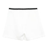 Vicolo Short einfarbig mit Kontrastbesatz Creme für Mädchen