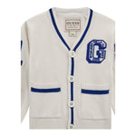 Guess Carsigan Tinta Unita con Stampa per Bambino N5RR02Z3MC0 BIANCO GUESS 