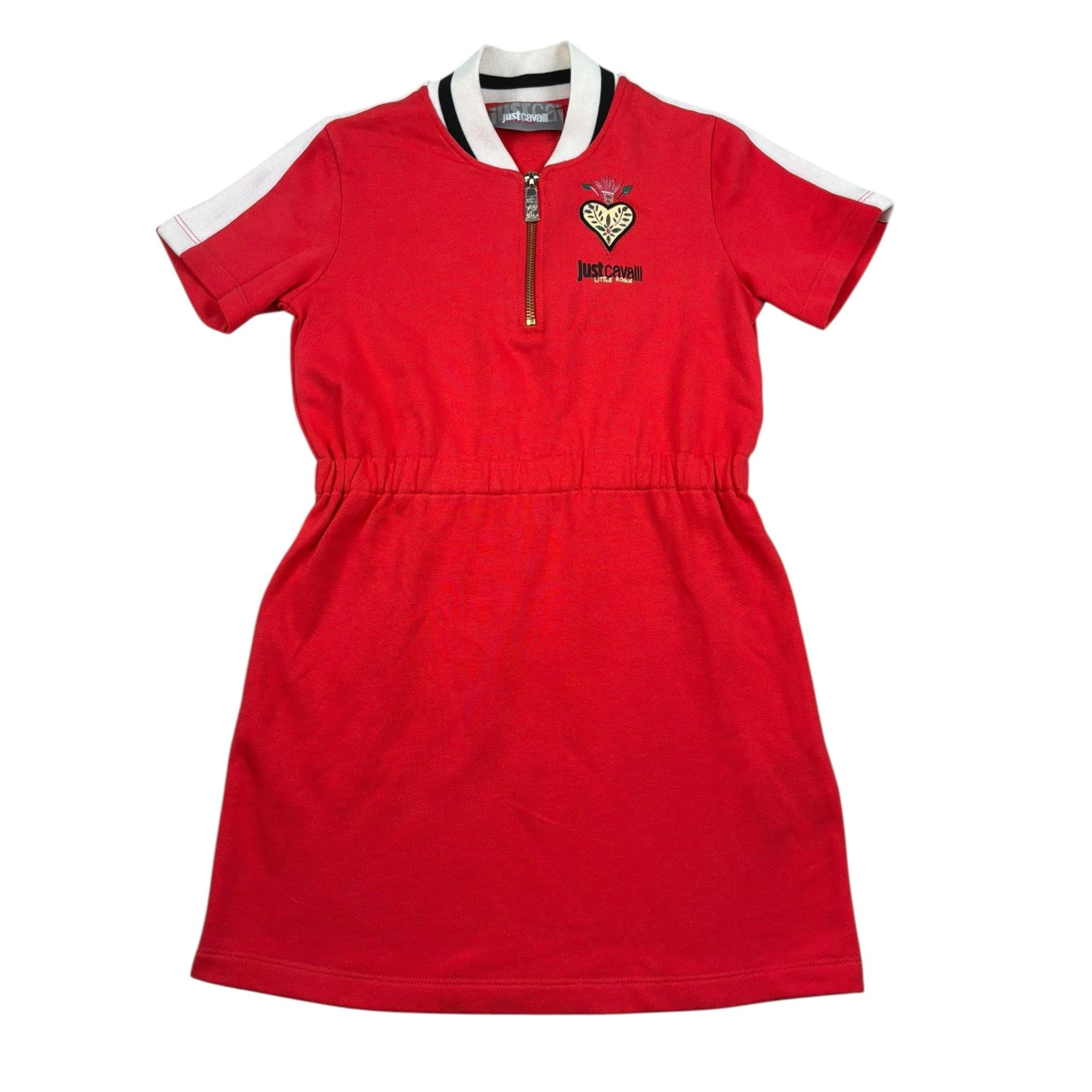 Just Cavalli Abito Mezza Manica con Colletto In Contrasto per Bambina JGP26127VE ROSSO JUST CAVALLI 