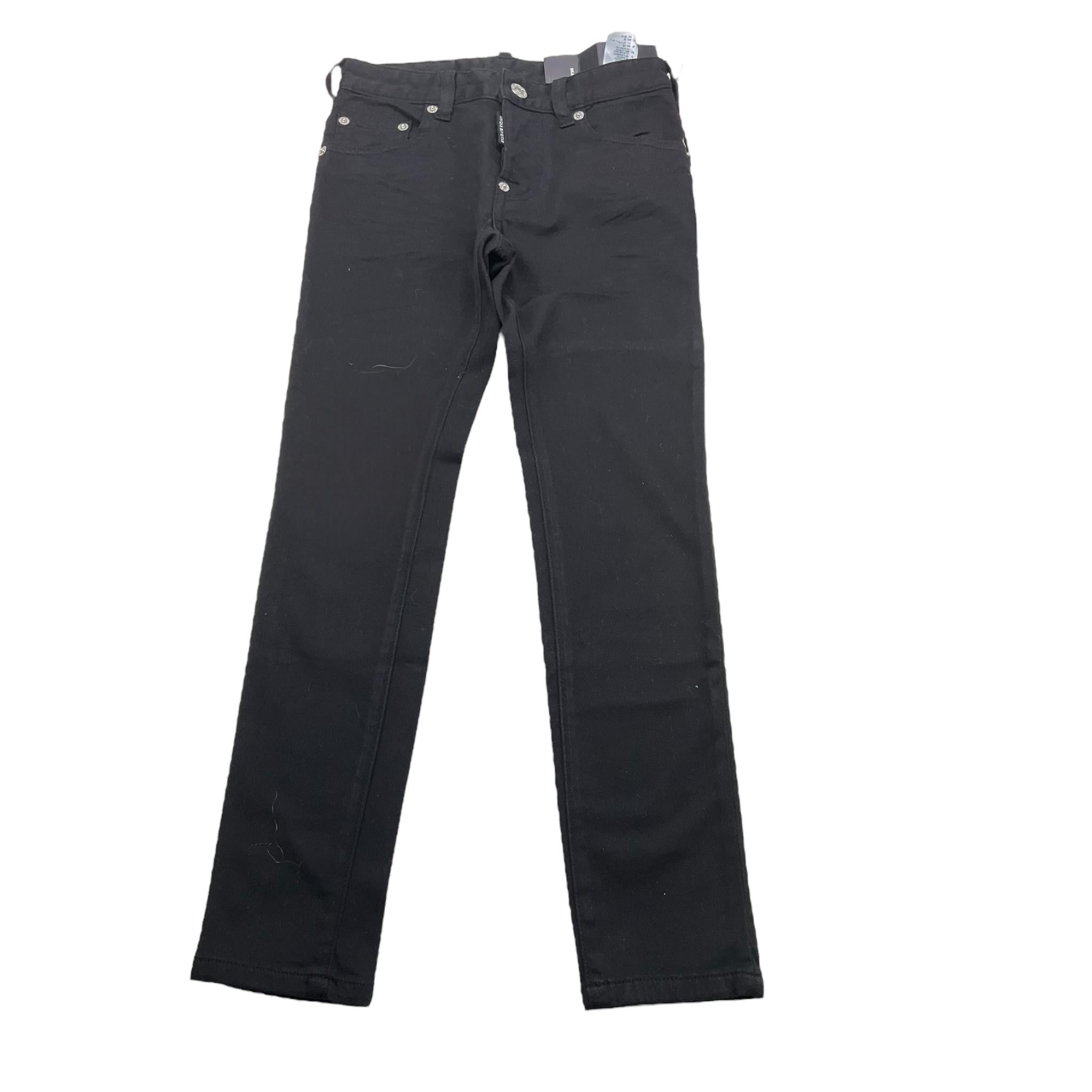 Dsquared2 Jeans Tinta Unita 5 Tasche per Bambino DQ1340D00IW NERO DSQUARED2 