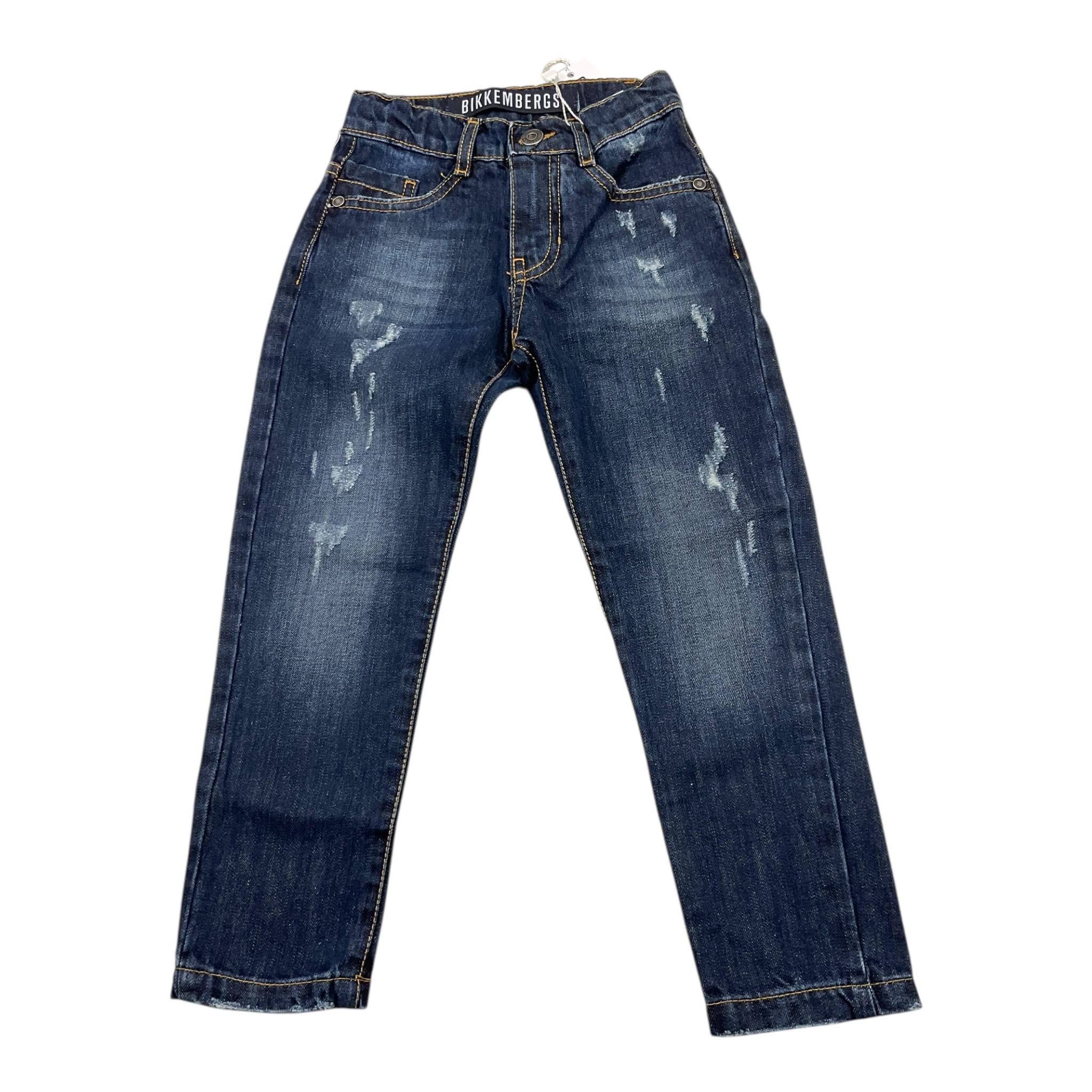 BiKKEMBERGS jeans tinta unita con girovita regolabile Blu per Bambino BK1947 BLU BiKKEMBERGS 