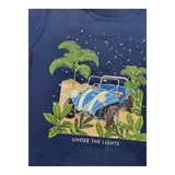 Mayoral T-Shirt Rundhals Einfarbig mit Kontrastdruck Blau für Neugeborene